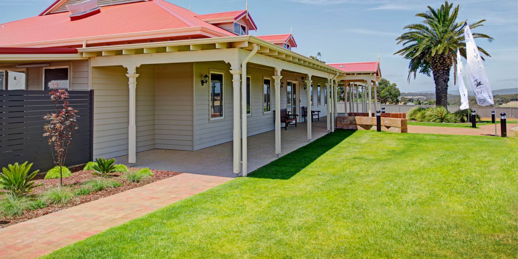 Exterior view of main Clubhouse at St Ives Albany retirement village